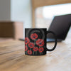 Red Poppies Vintage Black Mug 11Oz Mug