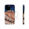 Red Rust Octopus Vintage Map Blue Cosmic Watercolor Art Case Mate Tough Phone Cases Iphone 13 Pro