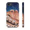 Red Rust Octopus Vintage Map Blue Cosmic Watercolor Art Case Mate Tough Phone Cases Iphone 7 8