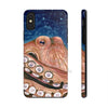 Red Rust Octopus Vintage Map Blue Cosmic Watercolor Art Case Mate Tough Phone Cases Iphone X