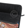 Red Rust Octopus Vintage Map Blue Cosmic Watercolor Art Laptop Sleeve