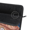 Red Rust Octopus Vintage Map Blue Cosmic Watercolor Art Laptop Sleeve