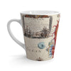 Red Seahorse Vintage Map Latte Mug 12Oz Mug