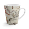 Red Seahorse Vintage Map Latte Mug Mug