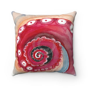 Red Tentacle Square Pillow 14 × Home Decor