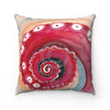 Red Tentacle Square Pillow Home Decor
