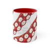 Red Tentacles Octopus On White Art Accent Coffee Mug 11Oz /