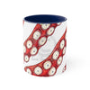 Red Tentacles Octopus On White Art Accent Coffee Mug 11Oz