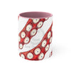 Red Tentacles Octopus On White Art Accent Coffee Mug 11Oz Pink /