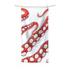 Red Tentacles Octopus White Ink Polycotton Towel 36 × 72 Home Decor