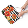 Red Tulips Black Stripes I Floral Chic Laptop Sleeve
