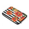 Red Tulips Black Stripes I Floral Chic Laptop Sleeve