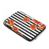 Red Tulips Black Stripes Ii Floral Chic Laptop Sleeve