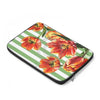 Red Tulips Green Stripes I Floral Chic Laptop Sleeve