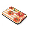 Red Tulips Peach Stripes I Floral Chic Laptop Sleeve