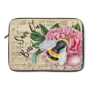 Save Our Bees Watercolor Collage Laptop Sleeve 13