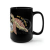 Save Sea Turtle Art Black Mug 15Oz