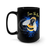 Save The Bees! Watercolor Black Mug 15Oz