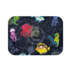 Sea Life Vintage Map Chic Indigo Bath Mat Small 24X17 Home Decor