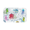 Sea Life Vintage Map Chic White Bath Mat Large 34X21 Home Decor