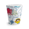 Sea Life Vintage Map Chic White Latte Mug Mug
