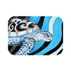 Sea Turtle Surf Hippy Blue Ink Bath Mat 24 × 17 Home Decor