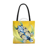 Sea Turtle Tribal Art Yellow Tote Bag Bags
