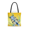 Sea Turtle Tribal Art Yellow Tote Bag Large Bags