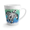 Sea Turtle Tribal Blue Teal White Latte Mug Mug