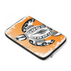 Sea Turtle Tribal Ink Orange On White Laptop Sleeve
