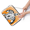 Sea Turtle Tribal Ink Orange On White Laptop Sleeve