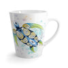 Sea Turtle Tribal Splash White Latte Mug 12Oz Mug