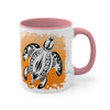Sea Turtle Tribal Sun Ink On White Art Accent Coffee Mug 11Oz