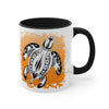 Sea Turtle Tribal Sun Ink On White Art Accent Coffee Mug 11Oz Black /