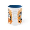 Sea Turtle Tribal Sun Ink On White Art Accent Coffee Mug 11Oz Blue /