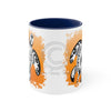 Sea Turtle Tribal Sun Ink On White Art Accent Coffee Mug 11Oz Navy /