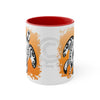 Sea Turtle Tribal Sun Ink On White Art Accent Coffee Mug 11Oz Red /
