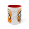 Sea Turtle Tribal Sun Ink On White Art Accent Coffee Mug 11Oz Red /