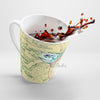 Sea Turtle Vintage Map Beige Latte Mug Mug