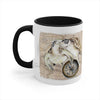 Sea Turtle Vintage Map Compass Love Watercolor Art Accent Coffee Mug 11Oz Black /