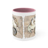 Sea Turtle Vintage Map Compass Love Watercolor Art Accent Coffee Mug 11Oz Pink /