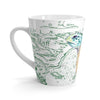 Sea Turtle Vintage Map White Latte Mug Mug