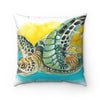 Sea Turtle Watercolor Art Square Pillow 14 X Home Decor