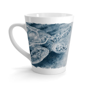 Sea Turtle Watercolor Blue Latte Mug 12Oz Mug