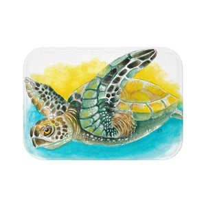 Sea Turtle Watercolor Iii Bath Mat Small 24X17 Home Decor