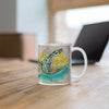 Sea Turtle Watercolor Vintage Map Beige Art Mug 11Oz