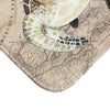 Sea Turtles Beige Compass Vintage Map Chic Bath Mat Home Decor