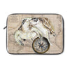 Sea Turtles Beige Compass Vintage Map Chic Laptop Sleeve 13