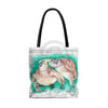 Sea Turtles Green Vintage Map Tote Bag Bags