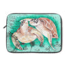 Sea Turtles Vintage Map Blue Laptop Sleeve 13